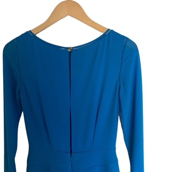 Reiss Alessa Blue Long Sleeve Dress 2 - Picture 7 of 8